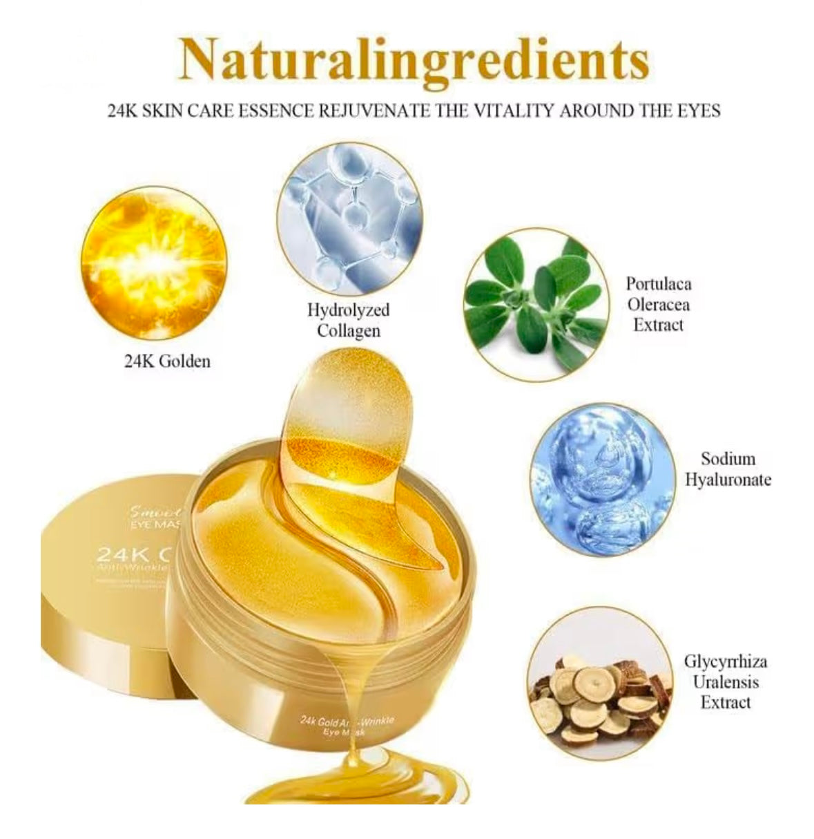 24K eye patches ( pack of 60 pcs)