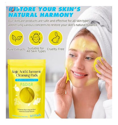 Kojic acid turmeric cleansing pads (pack of 60 pcs)