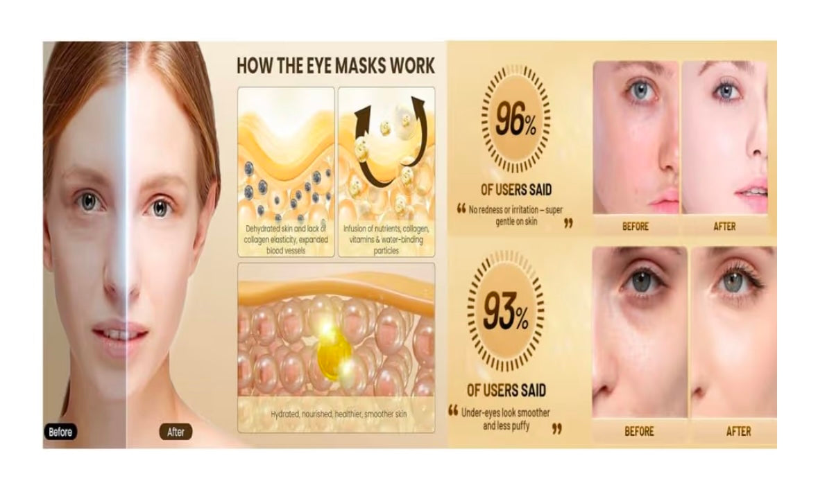 24K eye patches ( pack of 60 pcs)